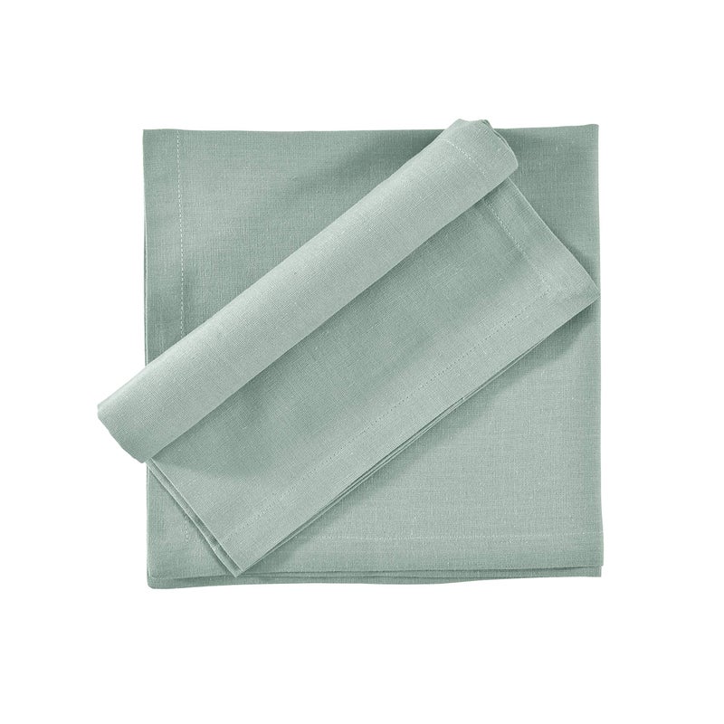 Fingercraft Cloth Napkins  Cotton Linen Blend Napkins Cloth Washable 12 Pack Premium Quality For Restaurant  Parties  Weddings  Mitered Corner Dinner Napkin For Every Day Use Easter Color Aqua - Image 3