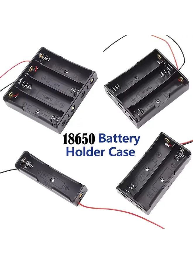 3Pcs 3 Slot 18650 AA AAA Battery Holder Charger Dock With Lead Cable Black - Image 2