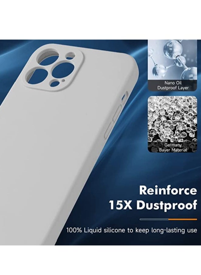 Raxoom iPhone 14 Pro + 2 Pack Tempered Glass Screen Protector Magsafe Case Silicone Phone Case with Microfiber Lining for iPhone 14 Pro 6.1 inch 2022,Grey - Image 4