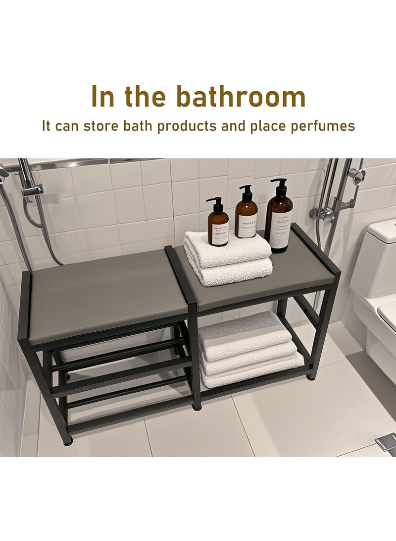 Generic Multi functional shoe rack with stool - sit and store, essential for entry-level home decor  - Image 4