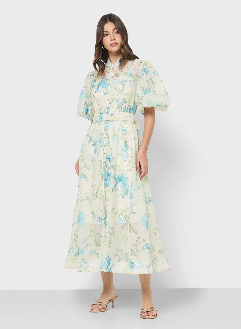 ELLA Floral Print Dress - Image 1