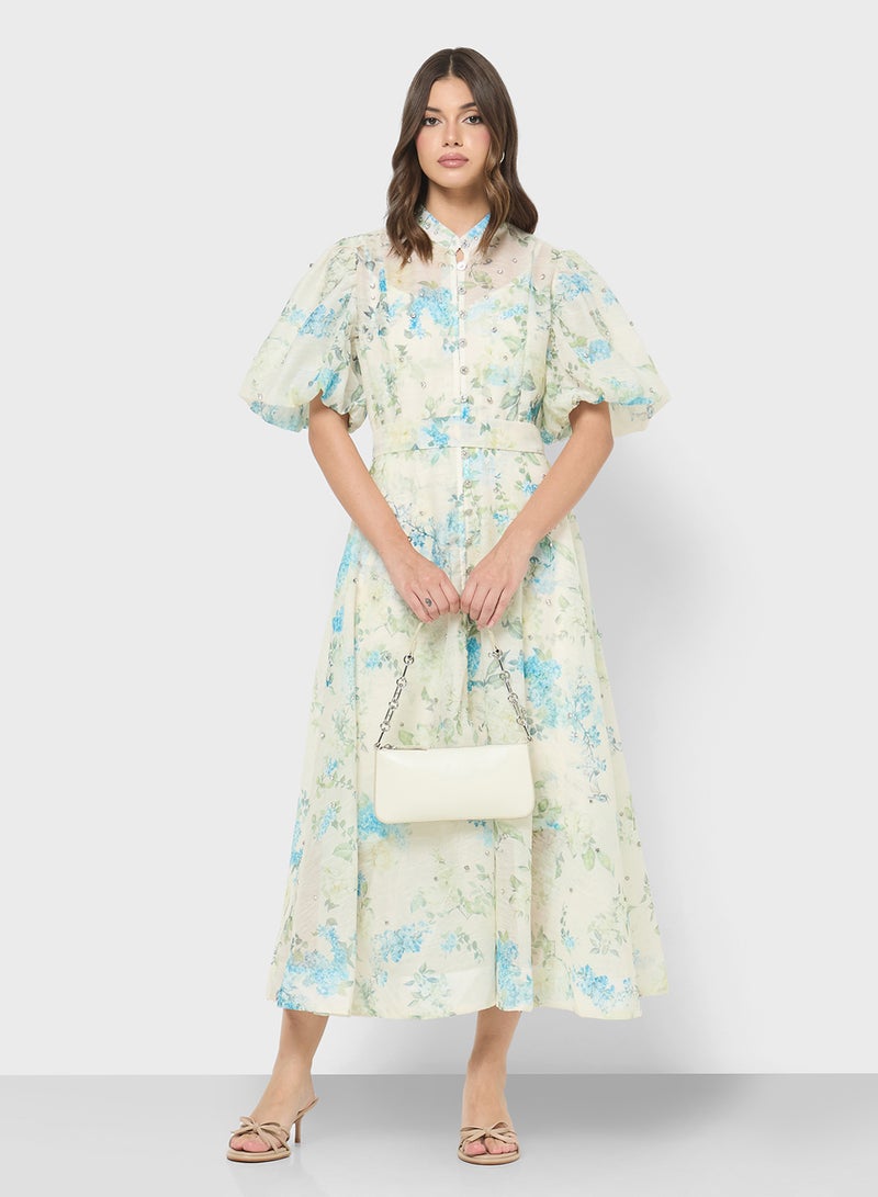 ELLA Floral Print Dress - Image 4