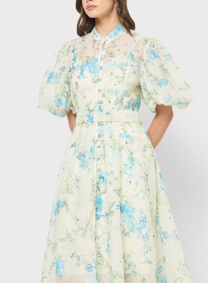 ELLA Floral Print Dress - Image 3