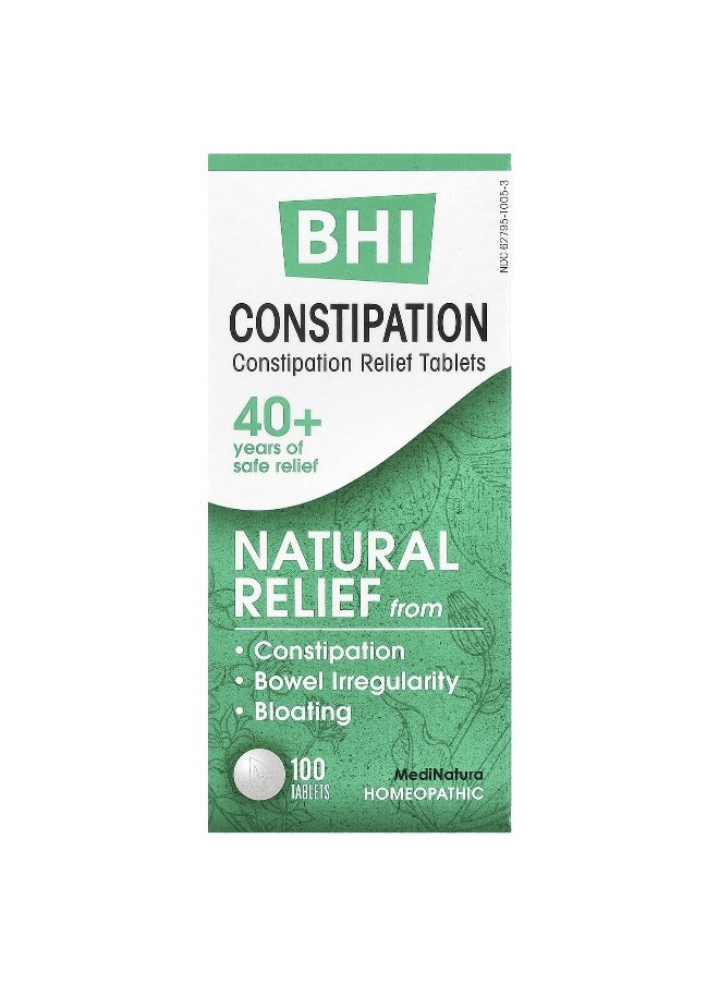 MediNatura MediNatura, BHI, Constipation Relief, 100 Tablets  - Image 1