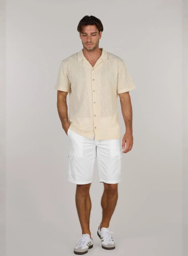 Just Nature Geomy Cuban Collar Shirt