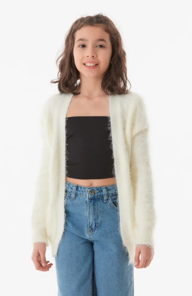 FullaModa FullaModa Bearded Pocket Girl's Cardigan