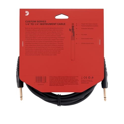 Planet Waves D’Addario Accessories Custom Series Guitar Cables - Instrument Cable with ¼ Inch Ends - High Performance Guitar Cord - For Guitars, Bass, Keyboards - Mono - Straight End, 15 feet - Image 4