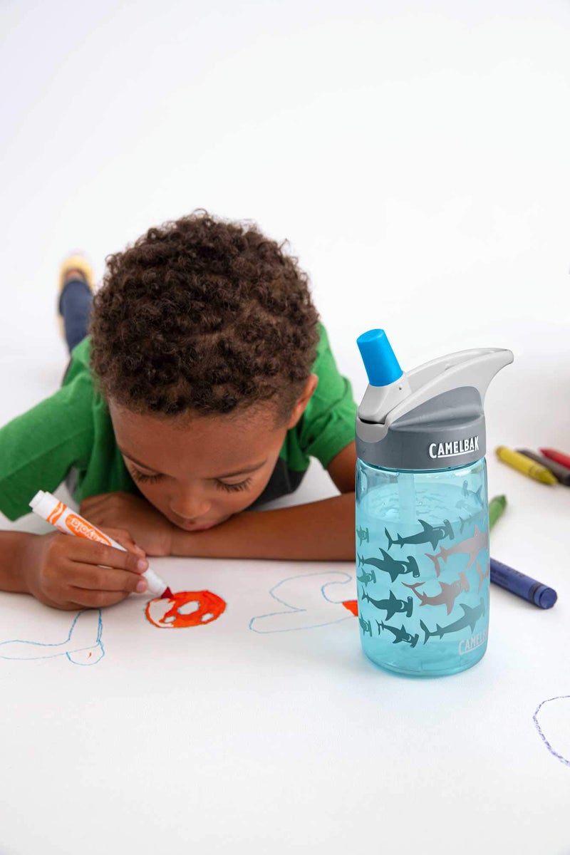 CAMELBAK زجاجة ماء للأطفال من كاملباك إيدي - صمام عض كبير للأطفال من كاملباك - مقاومة للتسرب - زجاجة ماء للأطفال - زجاجة ماء خالية من BPA - 12 أونصة، حفلة يونيكورن - Image 4