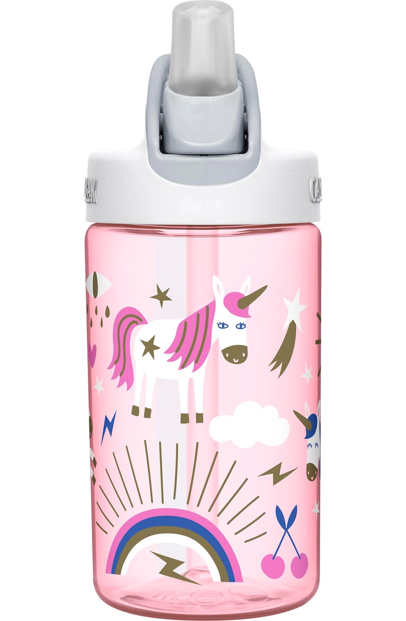 CAMELBAK زجاجة ماء للأطفال من كاملباك إيدي - صمام عض كبير للأطفال من كاملباك - مقاومة للتسرب - زجاجة ماء للأطفال - زجاجة ماء خالية من BPA - 12 أونصة، حفلة يونيكورن - Image 2