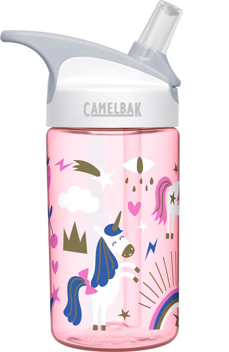 CAMELBAK زجاجة ماء للأطفال من كاملباك إيدي - صمام عض كبير للأطفال من كاملباك - مقاومة للتسرب - زجاجة ماء للأطفال - زجاجة ماء خالية من BPA - 12 أونصة، حفلة يونيكورن - Image 3