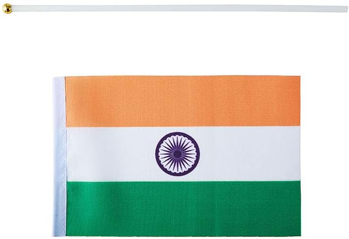 mflagperft India Flag Indian Flag, Small Mini Handheld India Flags on Stick, Ideal for Party Parades Sports Events Patriotic Festival Decorations - Image 3