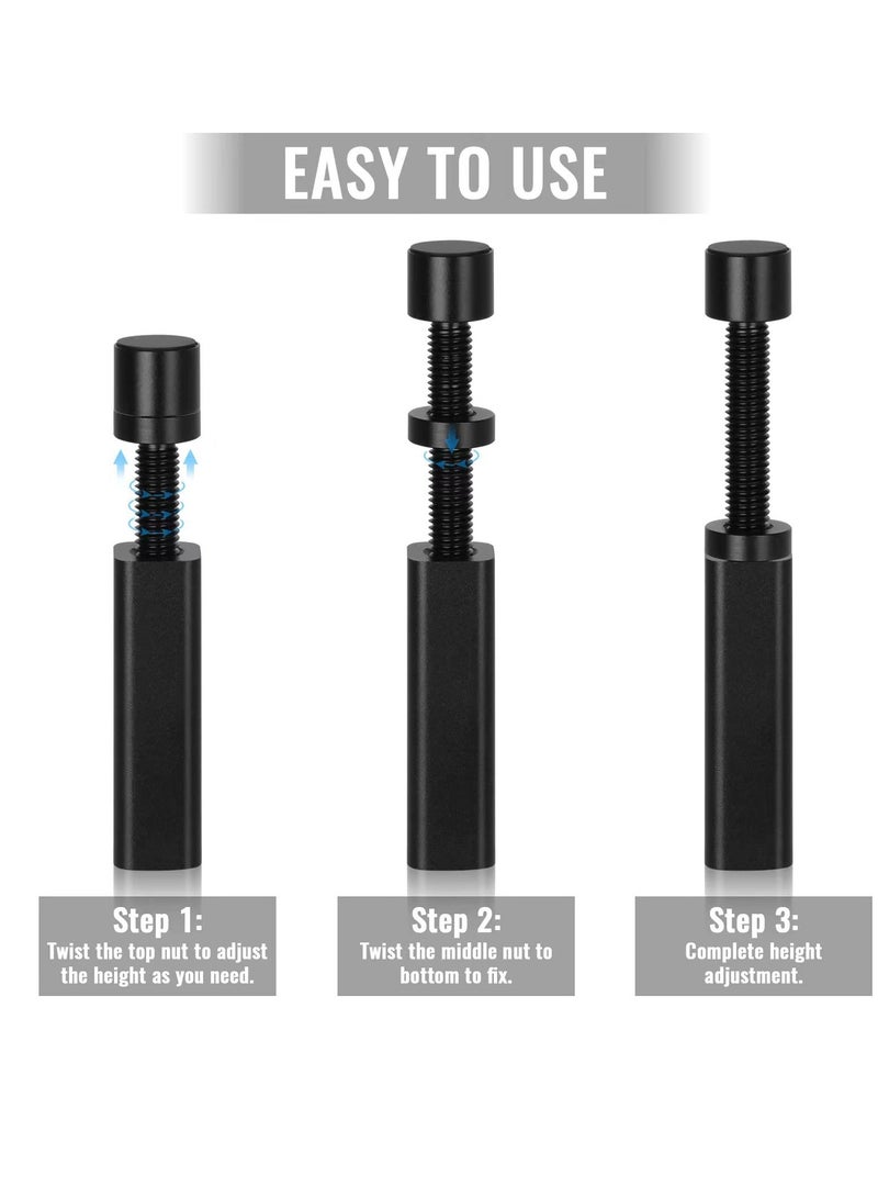 دعم قابل للتعديل لوحدة معالجة الرسومات، قاعدة VGA عالمية مع تعديل الارتفاع، حامل لمكافحة انحراف بطاقة الفيديو، قاعدة دعم GPU باللون الأسود. - Image 3