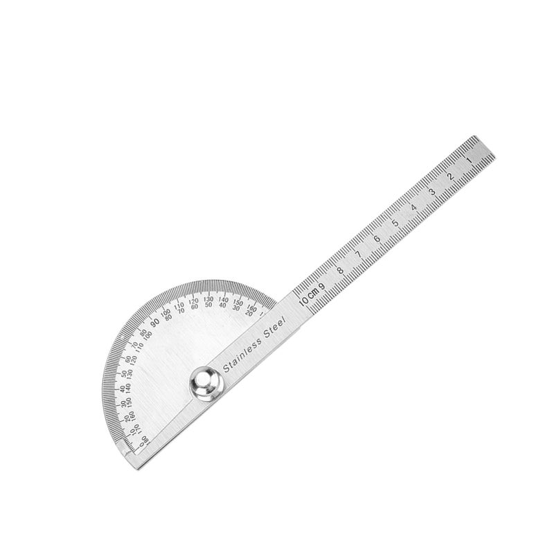 Stainless Steel 0-180 Degree Protractor Arm Measuring Ruler Rotary Angle Finder Tool - Image 5