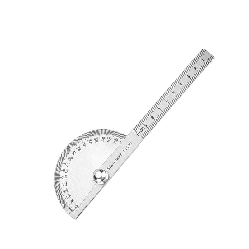 Stainless Steel 0-180 Degree Protractor Arm Measuring Ruler Rotary Angle Finder Tool - Image 2