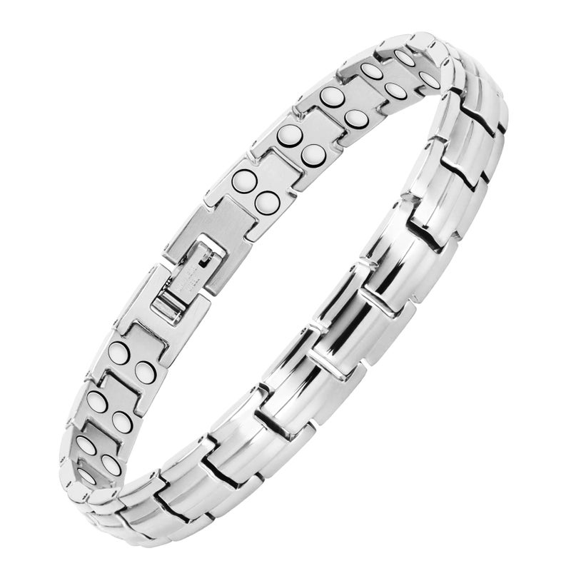 Feraco Magnetic Bracelet for Women Titanium Steel Magnetic Bracelet with Neodymium Magnets, Christmas Jewelry Gifts - Image 2