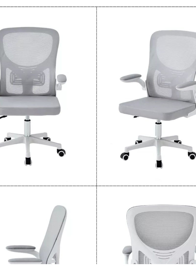 Bolivia's Office Chair,Ergonomic Mesh computer chair,Adjustable Height, Lumbar Support, ,Comfortable High Back Executive Swivel Computer Office Chair with Flip-up Armrests Comfortable Headrest (Grey)  - Image 5