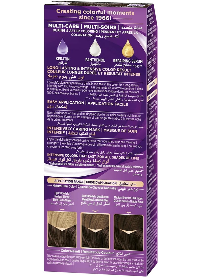 Palette Palette Intensive Hair Colour Cream With Liquid Keratin 4-0 Medium Brown 100 ML  - Image 5