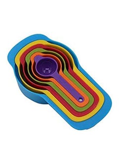 Plastic 6 Pcs Measuring Spoon Cup Set With Different Capacity Multicolour