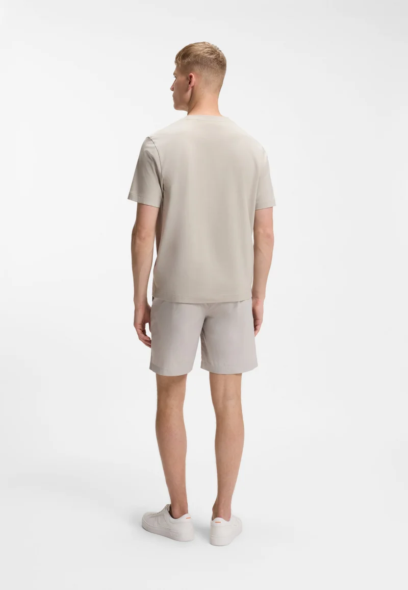 بوس Stretch-cotton T-shirt with contrast logo