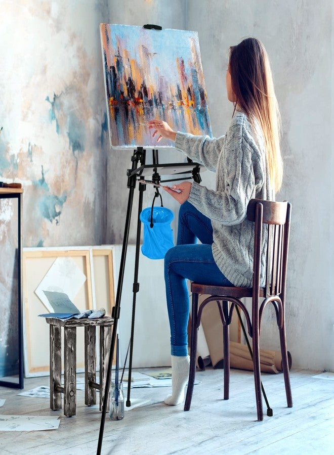 STANDNEE Easel Stand, 20" to 61" Adjustable Artist Easel for Adults, Aluminum Tripod Canvas Stand with Tray, Portable Painting Easel for Tabletop & Floor Displaying, Black - Image 2