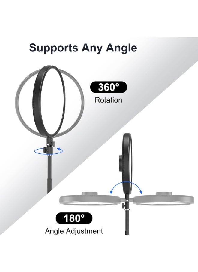 13" Large Ring Light 79" Stand with Remote & Phone Holder Kit,6500k Dimmable Professional Full-Screen LED Photography Light Soft Light for Video Shooting/Meetings/Podcast/TikTok/Live Streaming