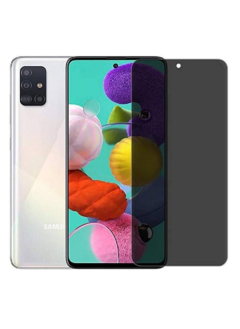 Tempered Glass Screen Protector Anti-Spy Privacy Designed For Samsung Galaxy A51 4G Full Screen Coverage And Bubble Free - Image 1