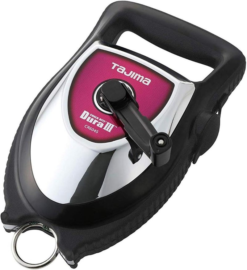 Tajima خط الطباشير - صندوق الطباشير Chalk-Rite Dura III مع خط 150 قدم شديد السُمك 2.8 مم ومقبض مدمج للإفراج - CR604S - Image 1