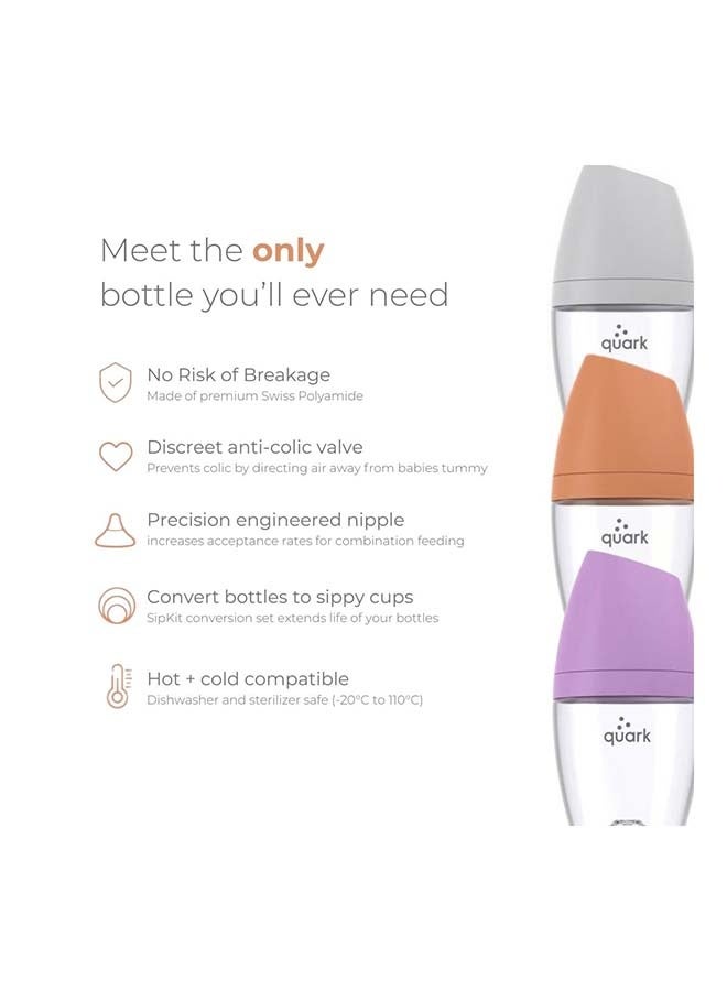 Quark BuubiBottle Max (8oz/240ml) - 2PC - Orange - Image 2