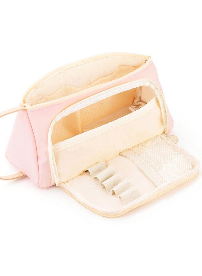 فنبلاست حقيبة FunBlast للفتيات - حقيبة متعددة الأغراض بسحاب للأطفال والكبار، حقيبة تنظيم القرطاسية، حقيبة المكياج، حقيبة مستحضرات التجميل، حقيبة أدوات الزينة، حقيبة مقاومة للماء لإكسسوارات السفر (وردي) - Image 1