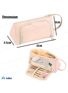 FunBlast Pouch for Girls - Multipurpose Zipper Pouch for Kids & Adults, Stationary Organizer Bag, Makeup Pouch, Cosmetic Pouch, Toiletry Bag, Water Resistance Pouch for Travel Accessories (Pink) - pzsku/Z75D310C0B05FF22E739EZ/45/_/1738306571/863654c0-5c97-423f-9c1b-7a63490152a4