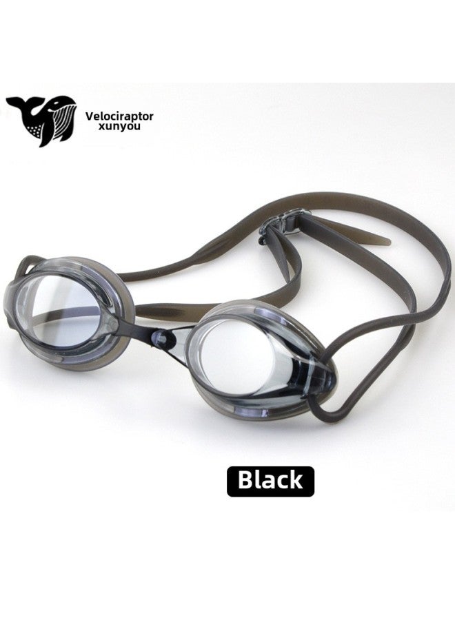 Generic Small Frame Racing Goggles Adult Swimming Goggles Anti-fog Electroplating Swimming Goggles Professional Waterproof Hot Sale-Color:Black Anti-fog  - Image 1