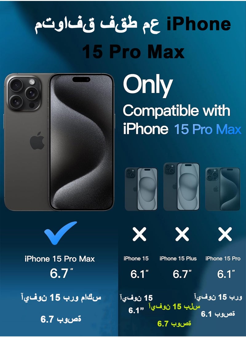 XnYao Case for iPhone 15 Pro Max , Compatible with MagSafe, Scratch-Resistant Back, Magnetic Phone Case for iPhone 15 Pro Max, Classic Series,Frosted Black  - Image 2