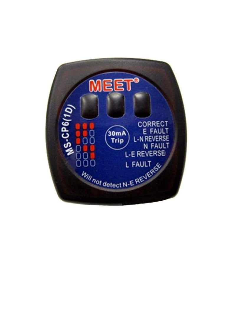 MEET 13A Socket Tester with ELCB Trip Tester 30mA Trip MS-CP6(1D) - MEET - Image 1