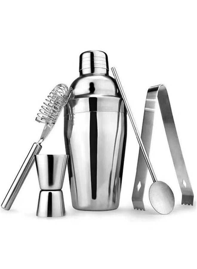 RollsTimi  Cocktail Shaker Set Professional Bartender And Family Bar Boston Cocktail Shaker Set,Silver - Image 1