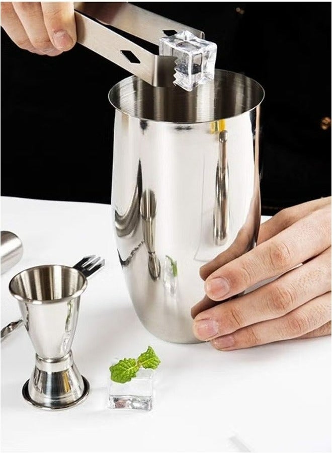 RollsTimi  Cocktail Shaker Set Professional Bartender And Family Bar Boston Cocktail Shaker Set,Silver - Image 4