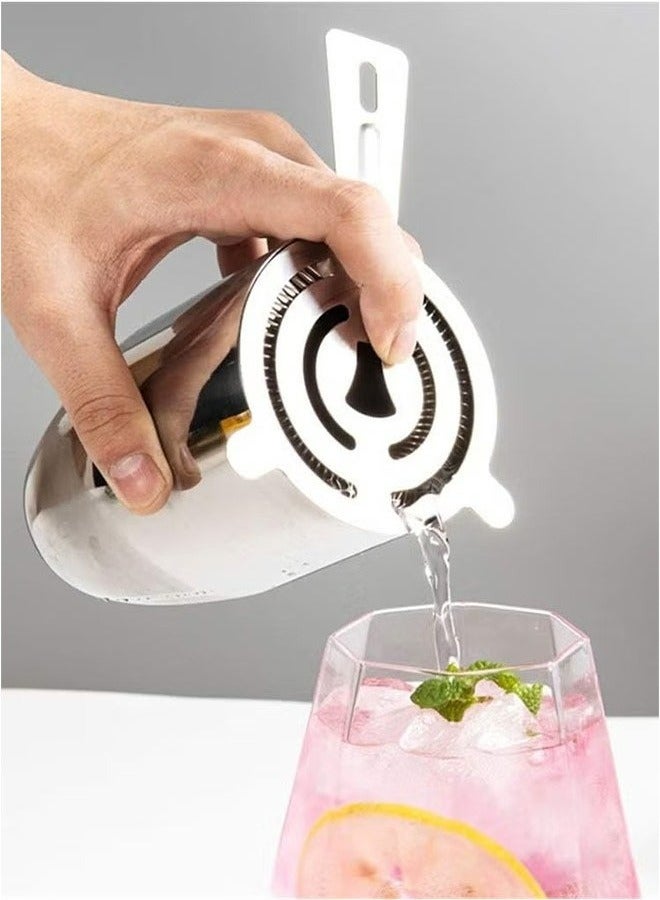 RollsTimi  Cocktail Shaker Set Professional Bartender And Family Bar Boston Cocktail Shaker Set,Silver - Image 5