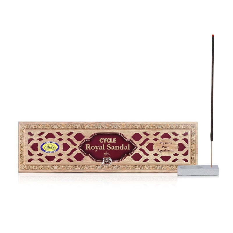 CYCLE Cycle Pure Royal Sandal Agarbathi Incense Sticks 30 Sticks Pack of 1 Mysuru Sandalwood Fragrance for Spiritual Purification Meditation Relaxation Calming Aroma  - Image 1
