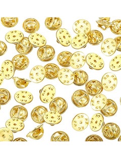 Y&D 100 Pairs Butterfly Clutch Tie Tacks Pin Back Replacement with 8mm Length for Backs Lapel Brass Badge Hat Blank Pins Craft Making  - Image 1