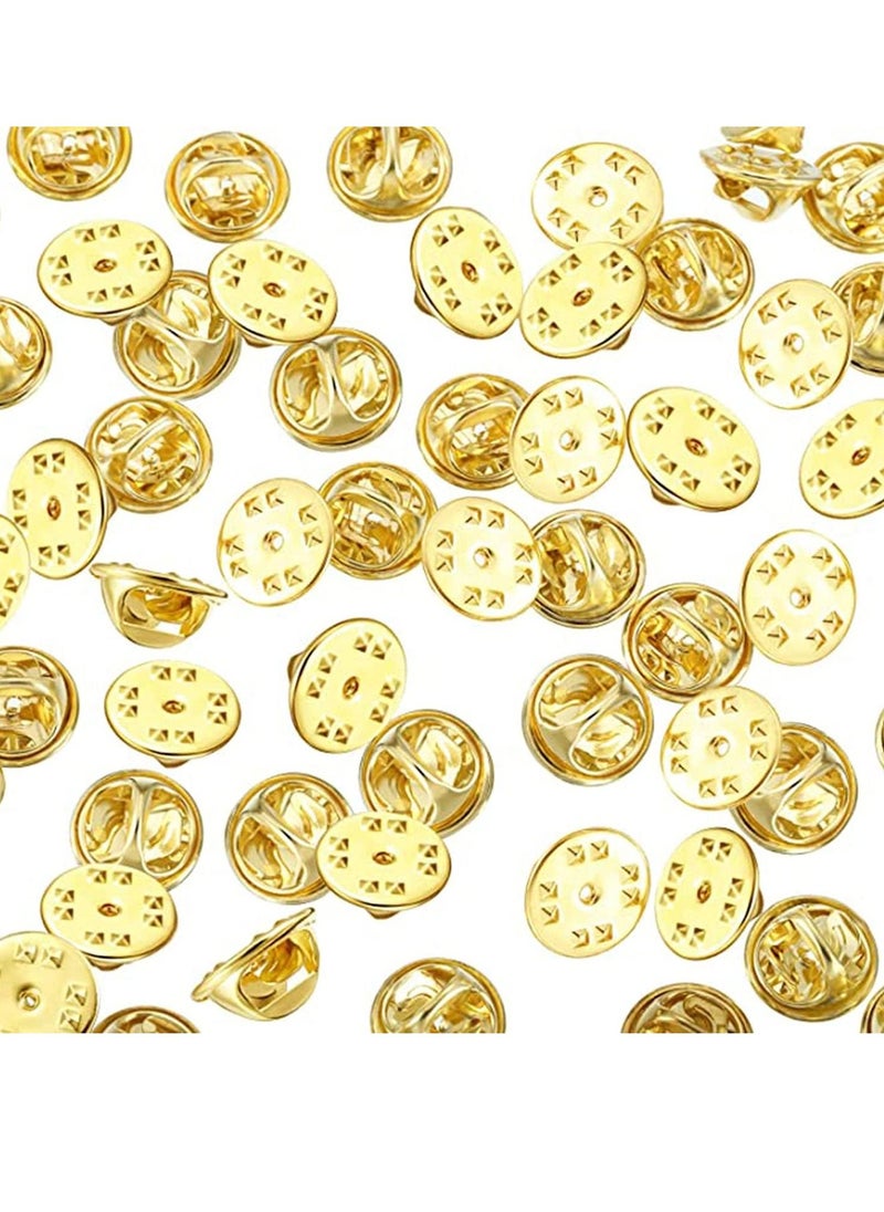 Y&D 100 Pairs Butterfly Clutch Tie Tacks Pin Back Replacement with 8mm Length for Backs Lapel Brass Badge Hat Blank Pins Craft Making  - Image 1