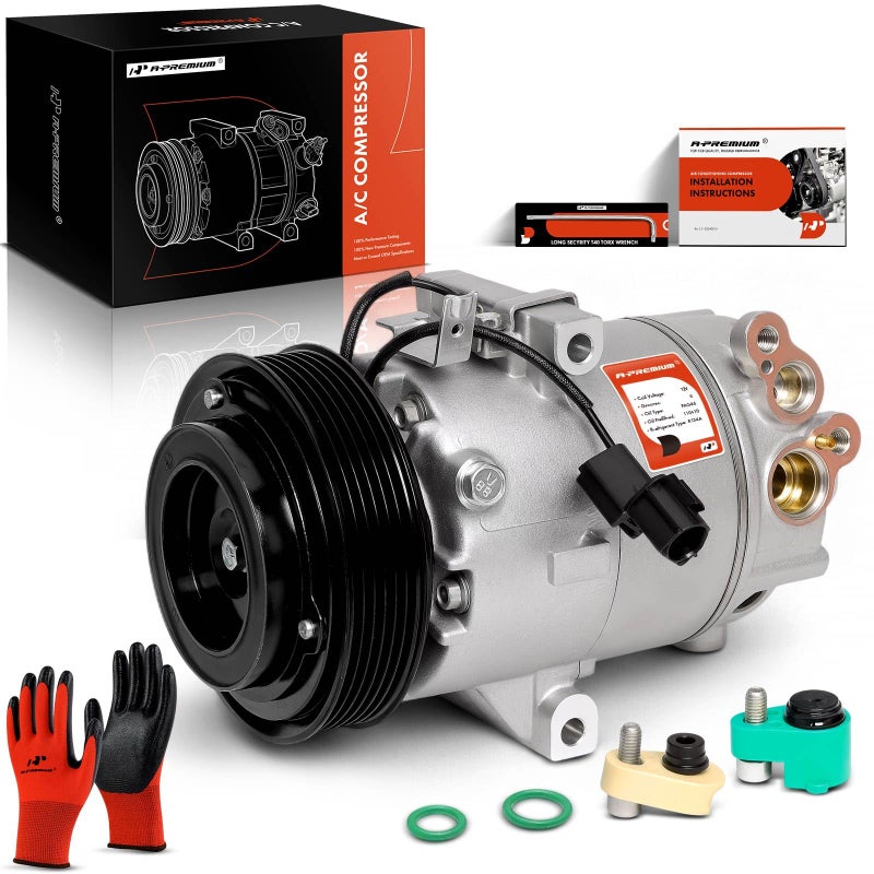 APremium Air Conditioner AC Compressor with Clutch Compatible with Hyundai Elantra 18L 20112013 Kia Soul 20L 20122013