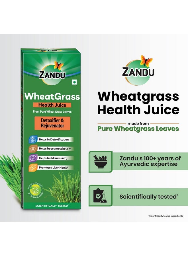 Zandu WheatGrass Health Juice, 1L, Scientifically Tested, Detoxifier and Rejuvenator, helps boost metabolism, No Synthetic colours and flavours - Image 4