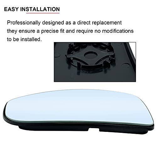 SKARUMMER New Driver Side Lower Mirror Glass Replacement for 2015 2016 2017 Ford Transit T150 T250 T350 - Left Pass Convex Lower Mirror Glass with Rear Holder, Replace BK3Z17K707A - Image 5