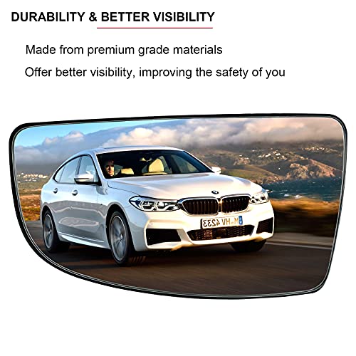 SKARUMMER New Driver Side Lower Mirror Glass Replacement for 2015 2016 2017 Ford Transit T150 T250 T350 - Left Pass Convex Lower Mirror Glass with Rear Holder, Replace BK3Z17K707A - Image 3