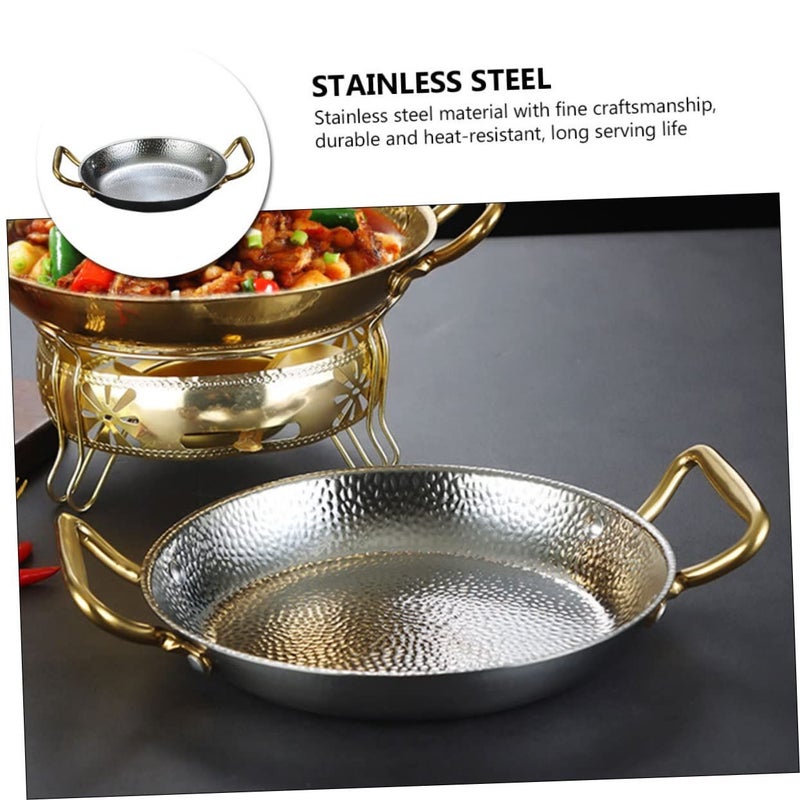 Double Handle Stainless Steel Cooking Pot Pan With Lid For Home Kitchen - Image 4