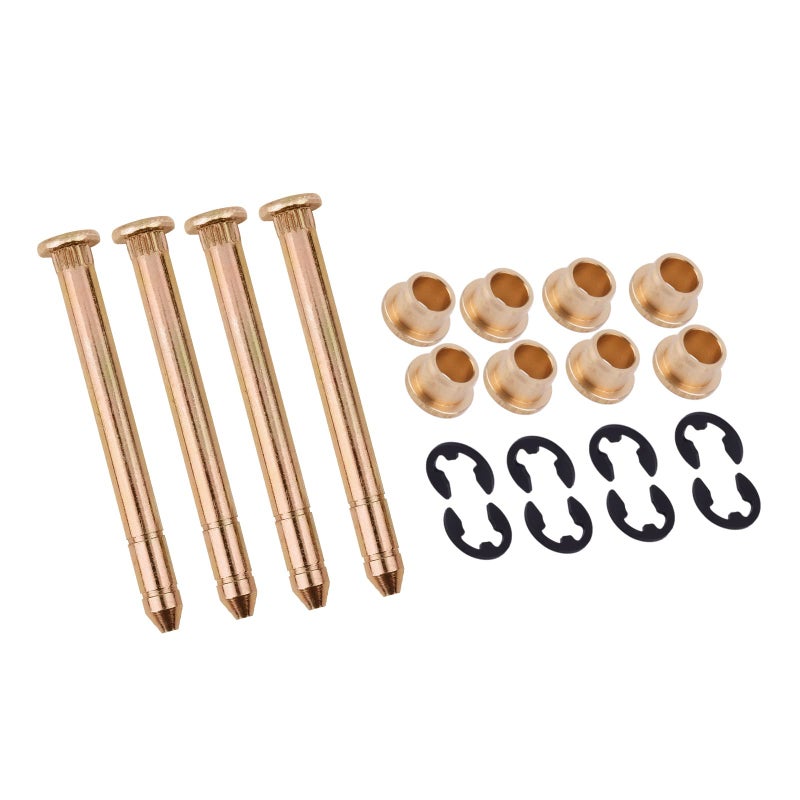 Door Hinge Pin and Bushing Kit Fits for Ford F150 F250 F350 Bronco2Door 4Pins8Bushings and 8Clips