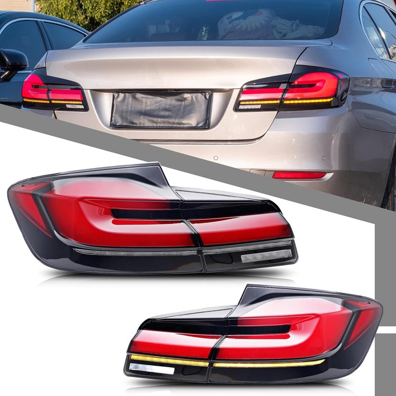 glistuning LED Tail Lights Assembly for BMW 5-Series F10 M5 (2011-2016) with Sequential Turn Signal - Image 1