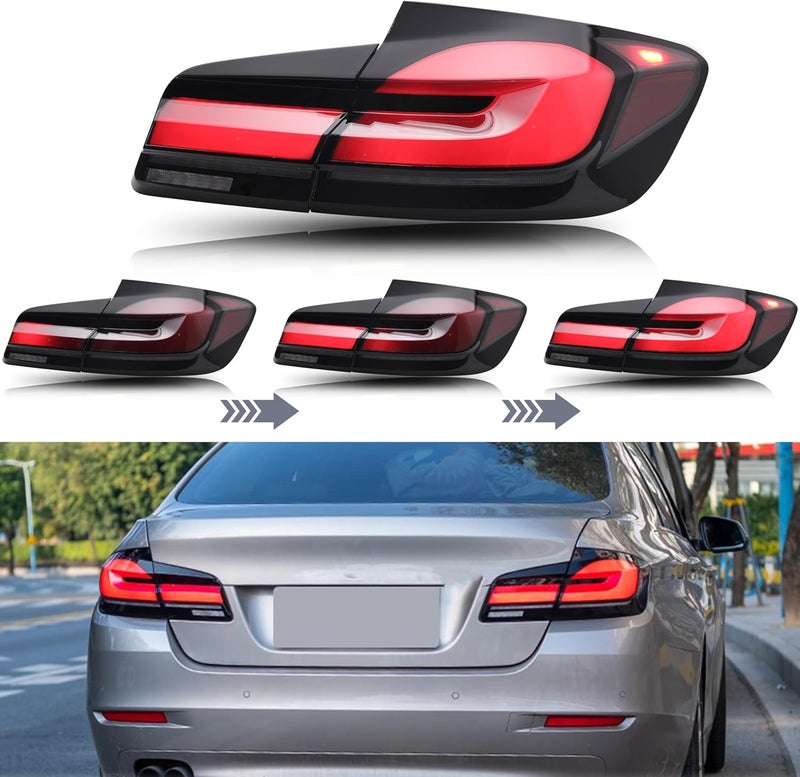 glistuning LED Tail Lights Assembly for BMW 5-Series F10 M5 (2011-2016) with Sequential Turn Signal - Image 4