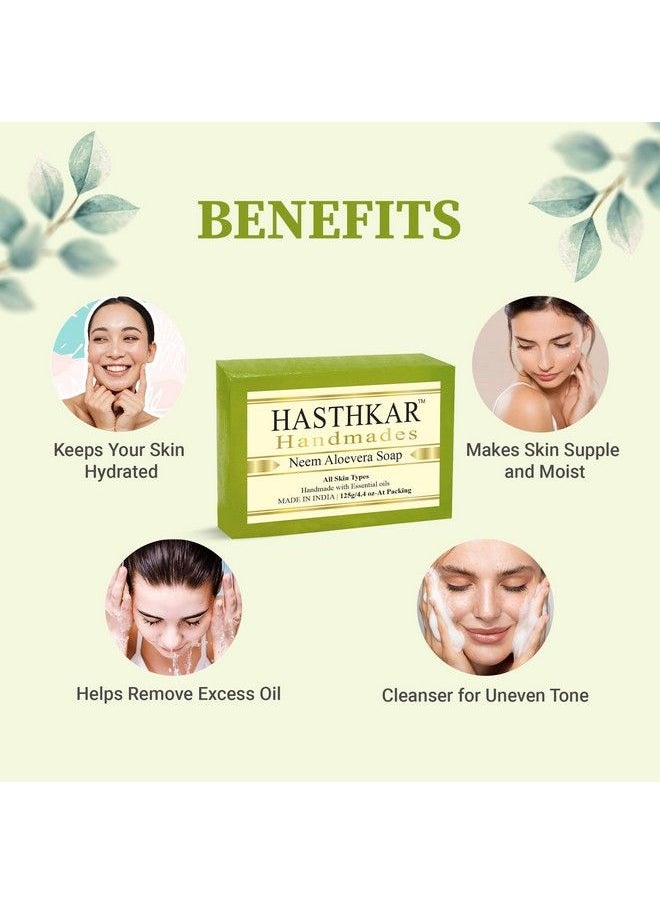 byPurenaturals - Hasthkar Handmades Handmade Glycerin Natural Herbal Neem Aloevera Soap 125Gm - Image 1
