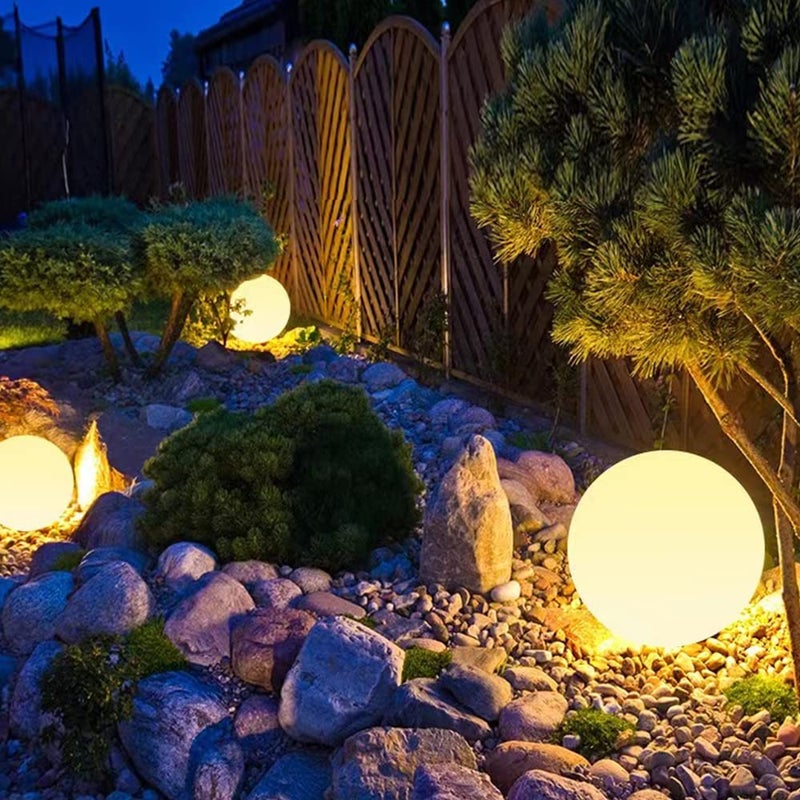shumi شومي ضوء الكرة الشمسية - مصباح طاولة LED خارجي 12 بوصة، 10 ألوان RGB وضوء كروي قابل للتعتيم مع جهاز تحكم عن بعد، ديكور لروضة الأطفال والفناء والحديقة والساحة والشاطئ والممر - Image 5