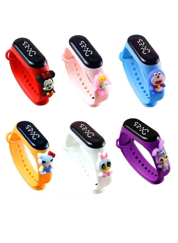 Beauenty 6 Pcs Kids Water Resistant Digital Watch - Image 1